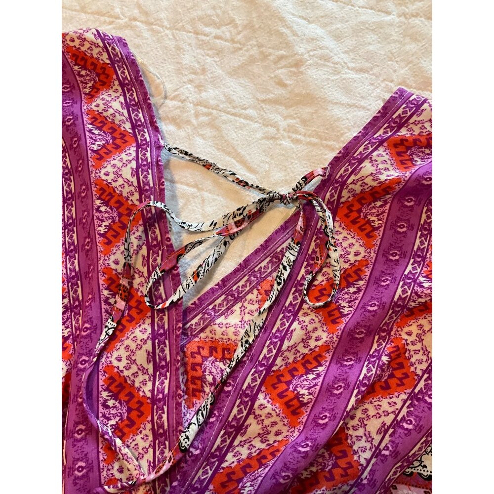 Umgee SMALL Boho Patterned Blouse - Multicolor Ra… - image 6